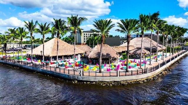 view of community featuring a water view