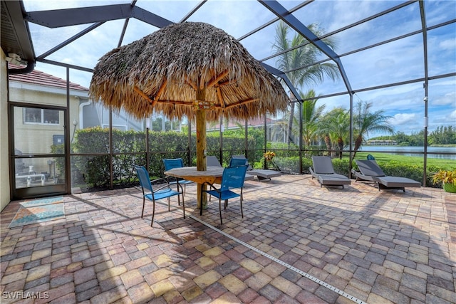 view of sunroom