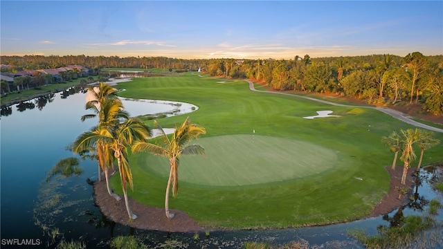 view of property's community with a water view