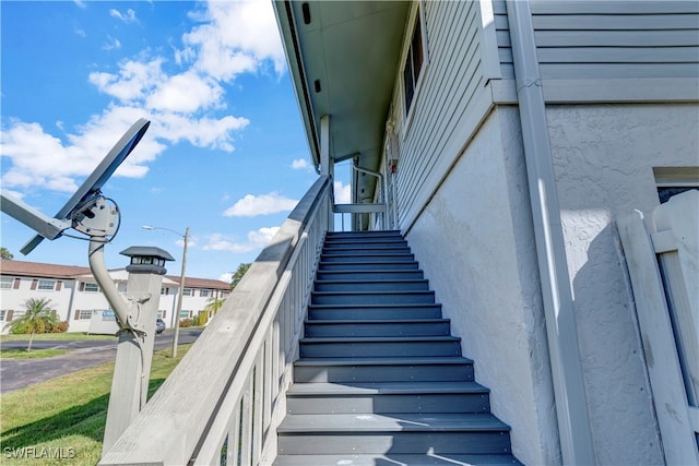 view of stairway