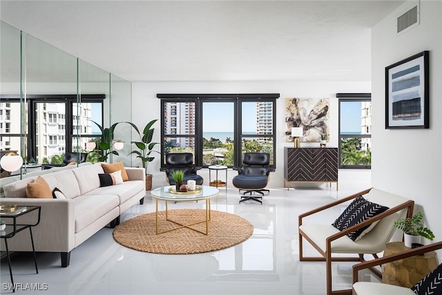 living room with a wealth of natural light