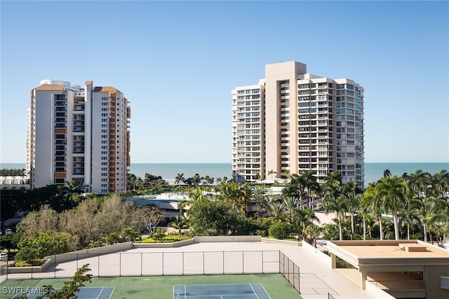 view of property with a water view