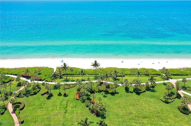 4031 Gulf Shore Blvd N Unit 8E, Naples, FL 34103 - aerial view with a beach view and a water view