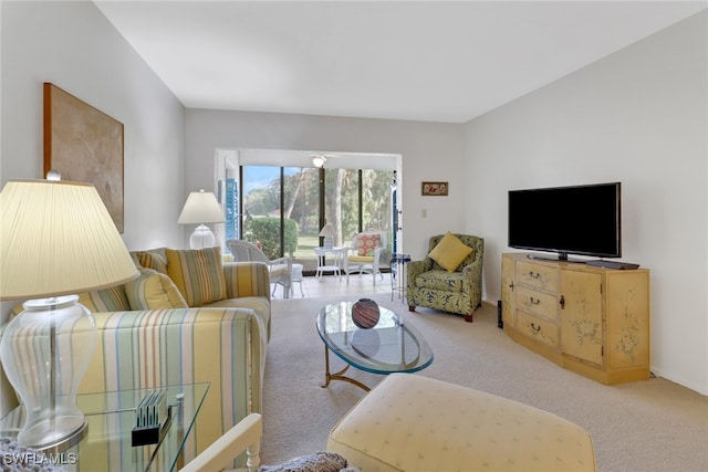 view of carpeted living room