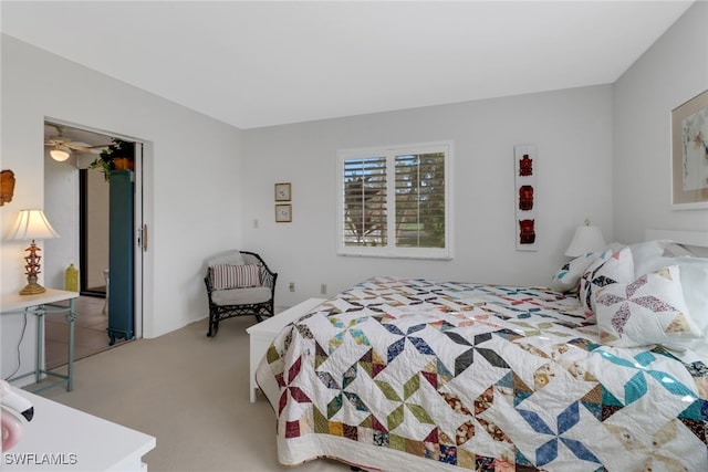 view of carpeted bedroom