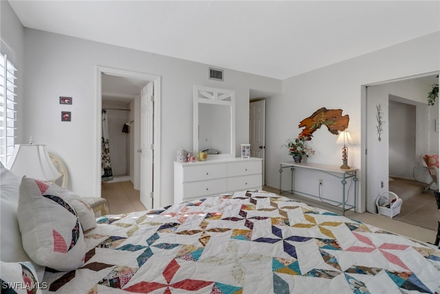 view of tiled bedroom