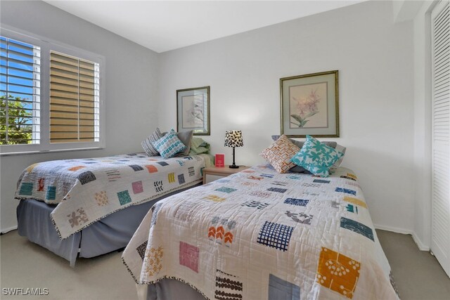 bedroom with carpet floors