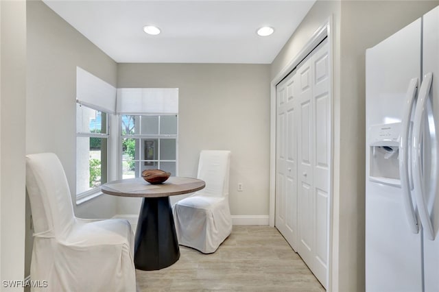 dining area featuring light hardwood / wood-style flooring