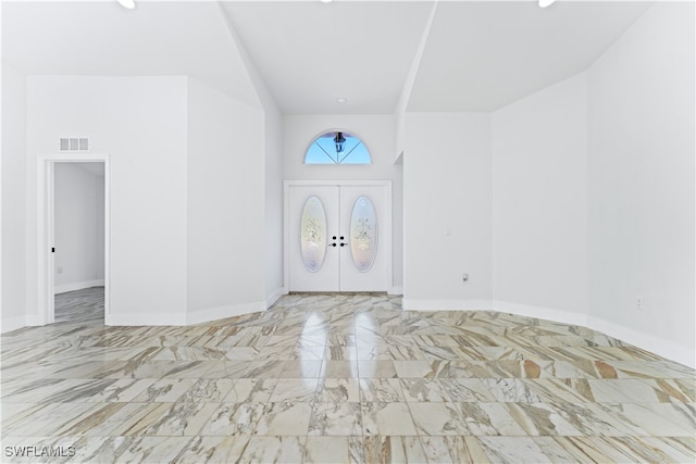 entryway with french doors