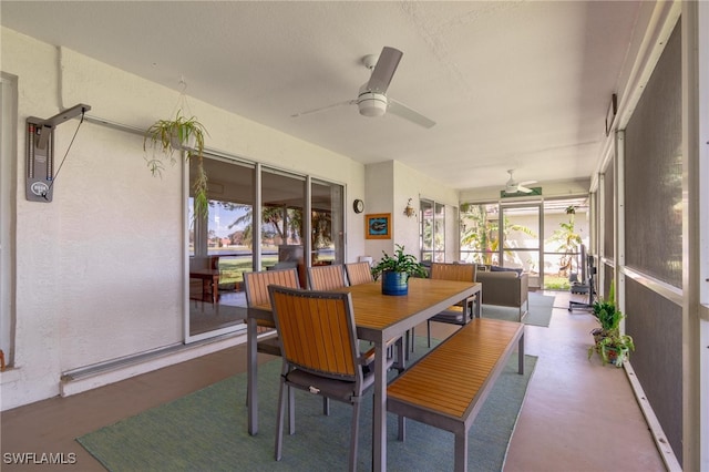 sunroom / solarium with plenty of natural light