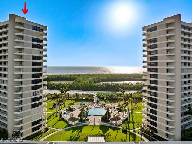 380 Seaview Ct Unit 1808, Marco Island, FL 34145 - view of building exterior featuring a water view