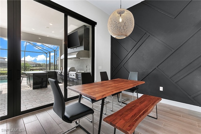 view of dining area