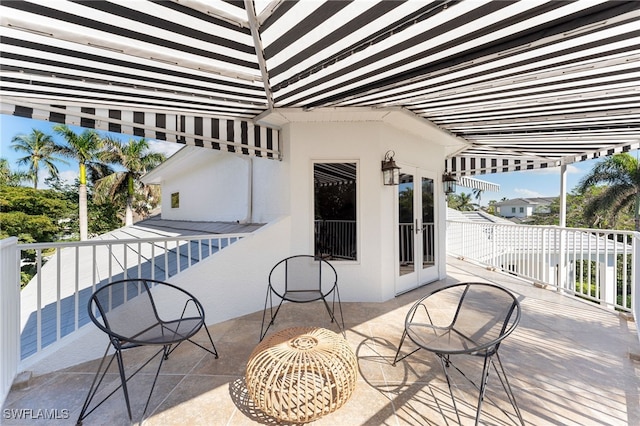 view of patio with french doors