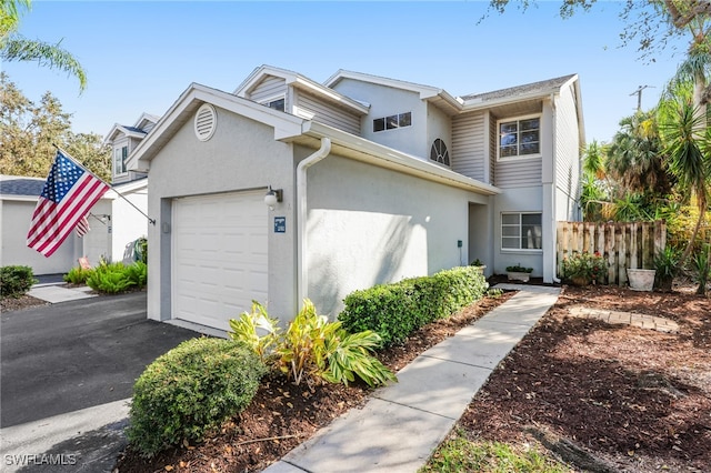 view of front of home featuring a garage