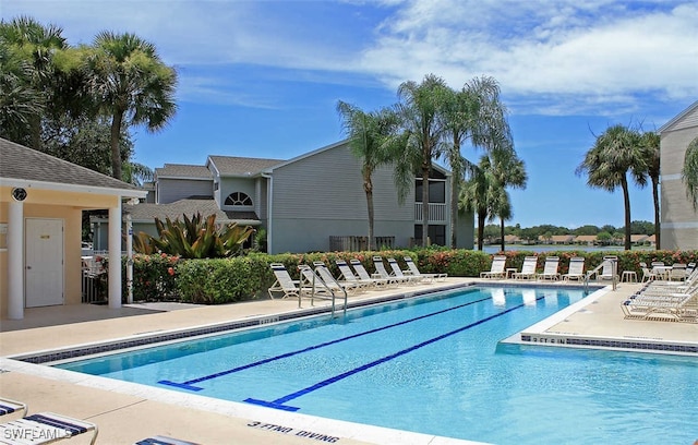 view of pool with a patio