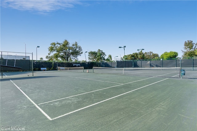 view of tennis court