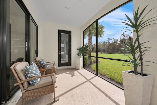 view of sunroom / solarium