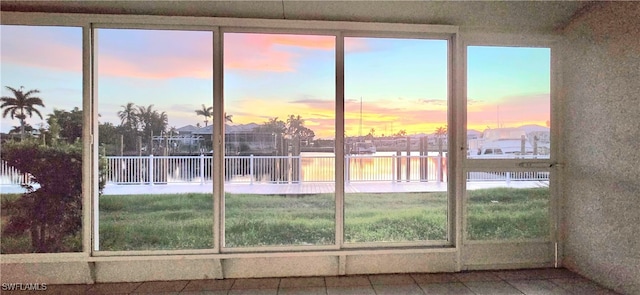 doorway with a water view