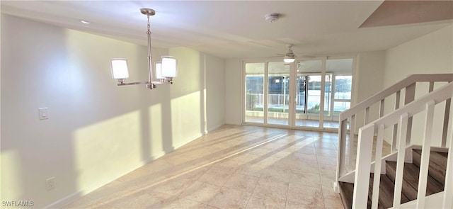 interior space featuring a wealth of natural light and ceiling fan