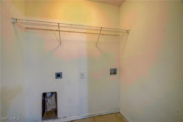 laundry area featuring hookup for an electric dryer and washer hookup