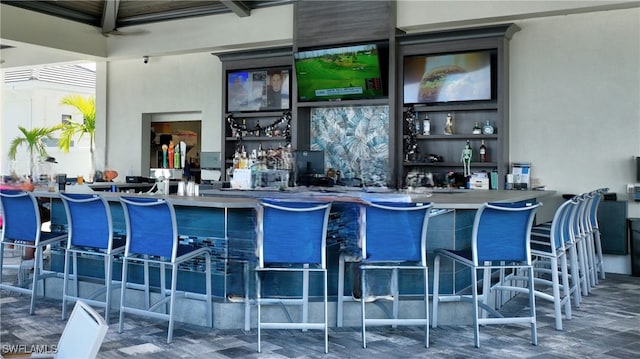 bar with beam ceiling