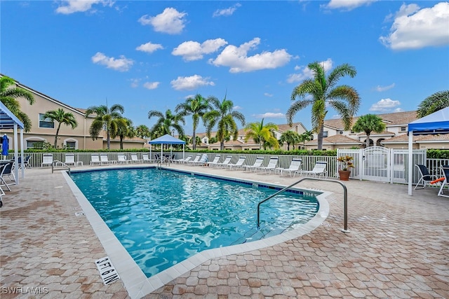 view of pool with a patio area