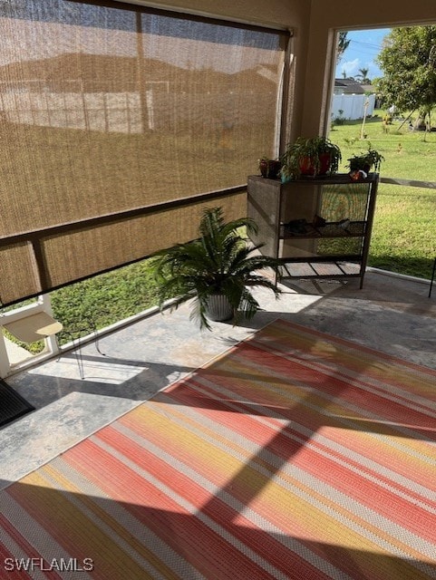 view of sunroom