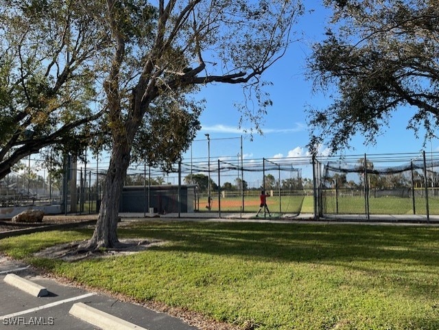 view of community featuring a yard