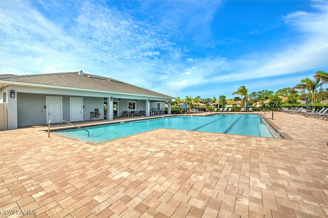 view of pool with a patio