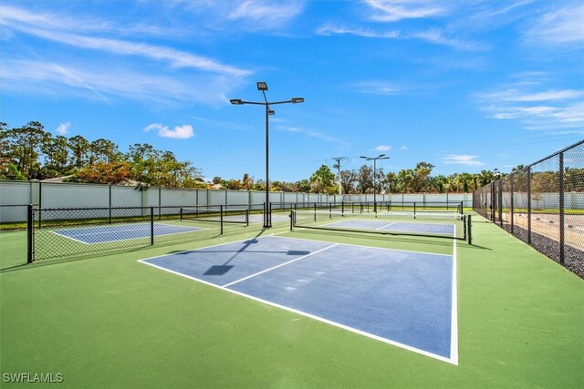 view of tennis court