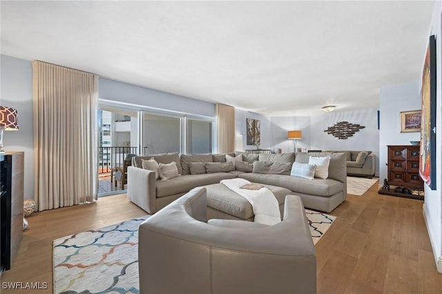 living room featuring wood finished floors