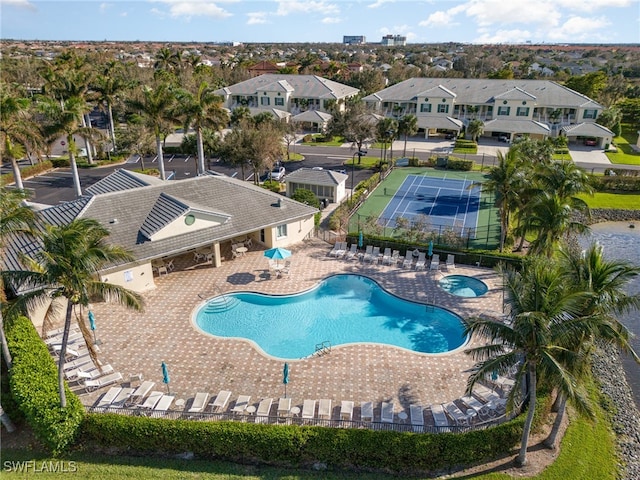 view of pool with a patio