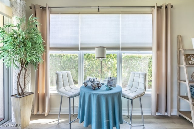 sunroom with plenty of natural light