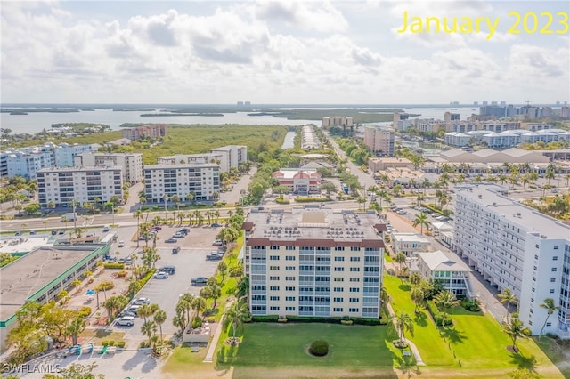 6900 Estero Blvd Unit 701, Fort Myers Beach, FL 33931 - birds eye view of property featuring a view of city and a water view