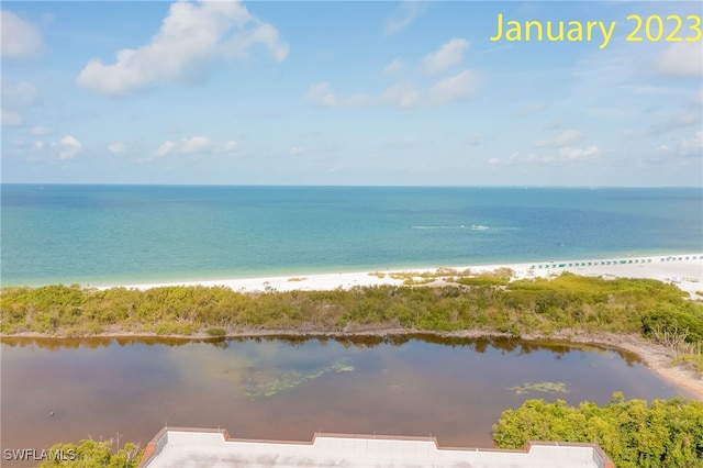 6900 Estero Blvd Unit 701, Fort Myers Beach, FL 33931 - property view of water featuring a beach view