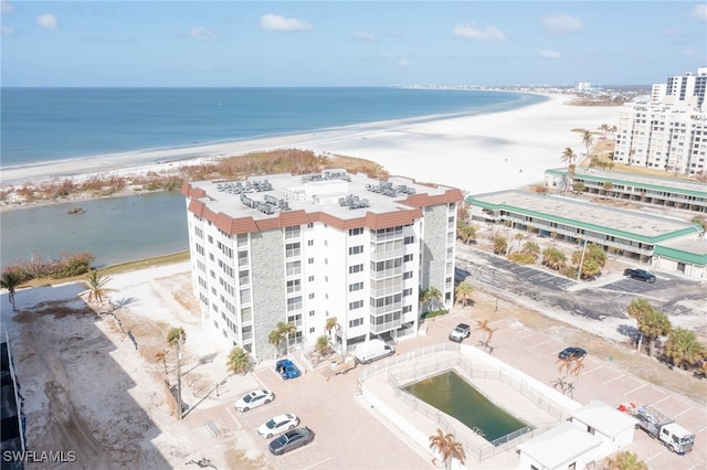 6900 Estero Blvd Unit 701, Fort Myers Beach, FL 33931 - bird's eye view featuring a view of the beach and a water view