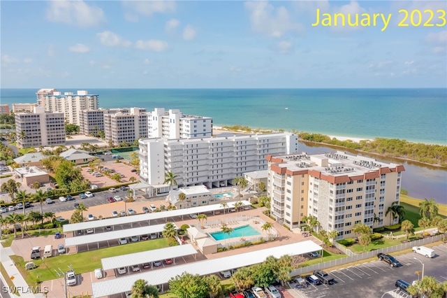 6900 Estero Blvd Unit 701, Fort Myers Beach, FL 33931 - bird's eye view featuring a water view