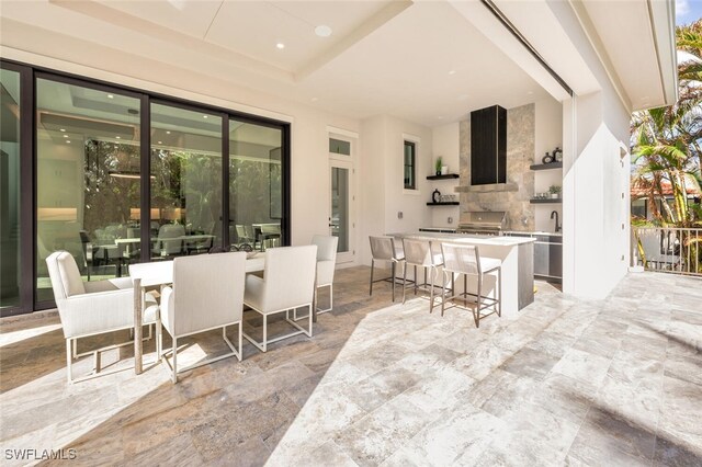 3540 Crayton Rd, Naples, FL 34103 - view of patio / terrace with area for grilling and a grill