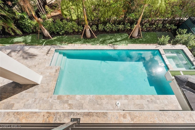 3540 Crayton Rd, Naples, FL 34103 - view of pool featuring a pool with connected hot tub