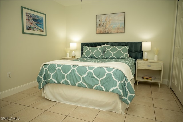 view of tiled bedroom