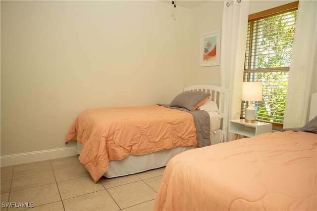 view of tiled bedroom