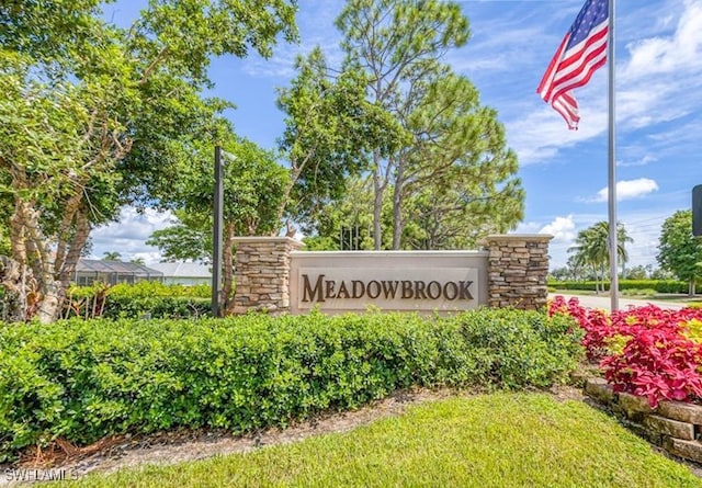 view of community sign