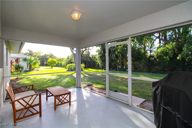 view of sunroom