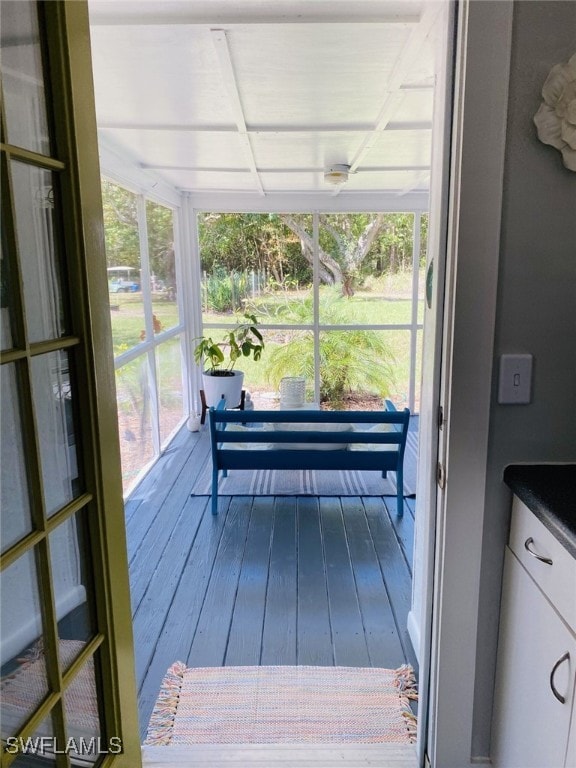 view of sunroom / solarium