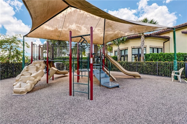 view of jungle gym