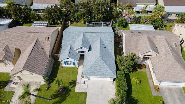 drone / aerial view featuring a residential view