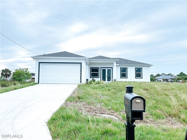 view of front facade with a garage