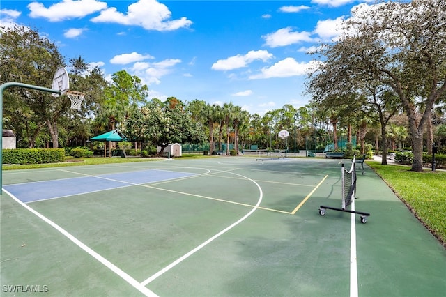 view of basketball court