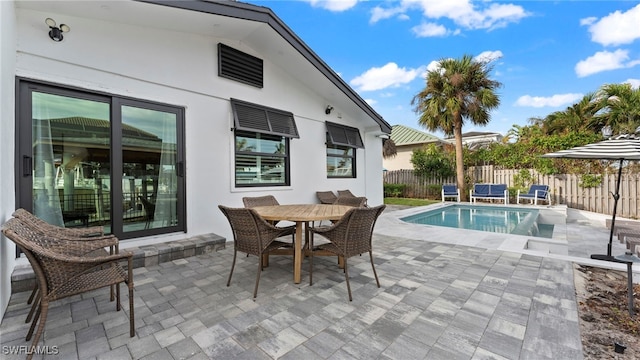 view of pool featuring a patio area