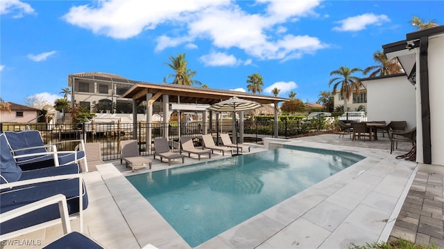 view of pool with a patio area